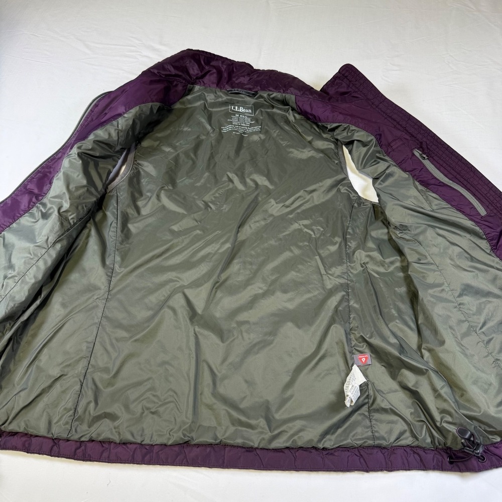 L.L. Bean PrimaLoft Packaway Puffer Vest Women's Size Med Purple Full Zip - Picture 4 of 7